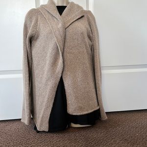 NWOT Eileen Fisher mohair/wool hooded cardigan.  Perfect condition.